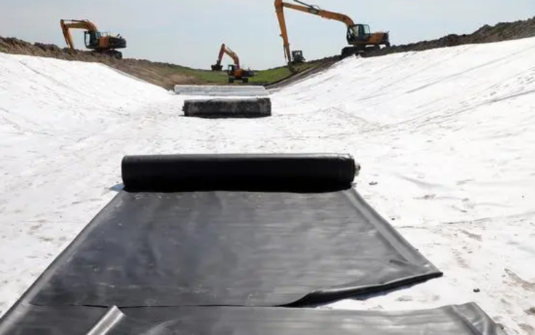 Material anti-infiltração do reservatório da barragem de enrocamento geomembranar